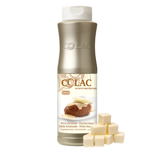 Bílá čokoláda - topping (poleva) na zmrzlinu, vafle, moučníky a dezerty