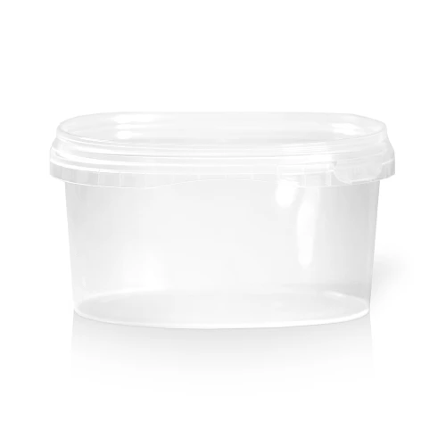 Pevná oválná nádoba s těsněním a rukojetí - 540 ml