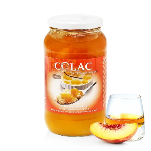 Broskev-Brandy - Sundae – prémiová ovocná směs v gelu